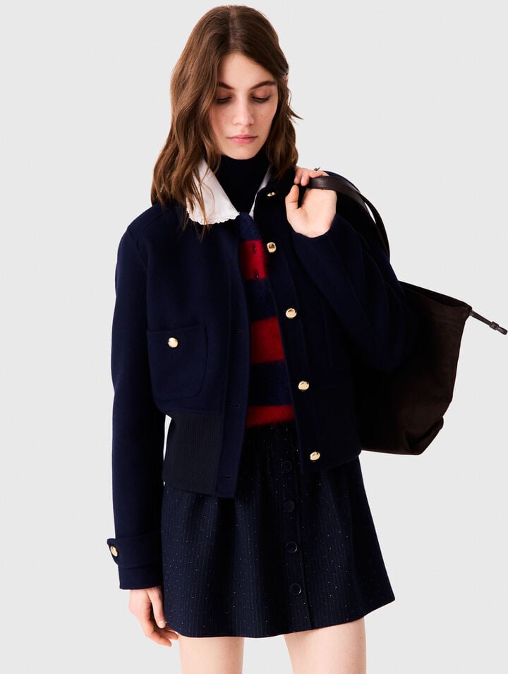 Blouson court en double face