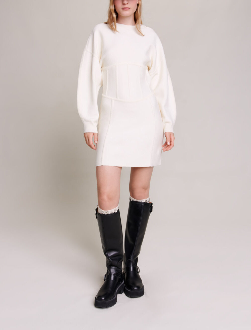 Robe pull effet corset Robes Maje