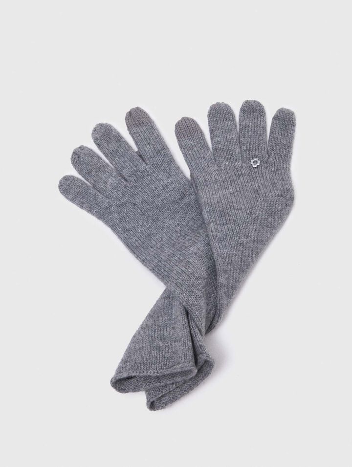 Gants longs en laine et cachemire