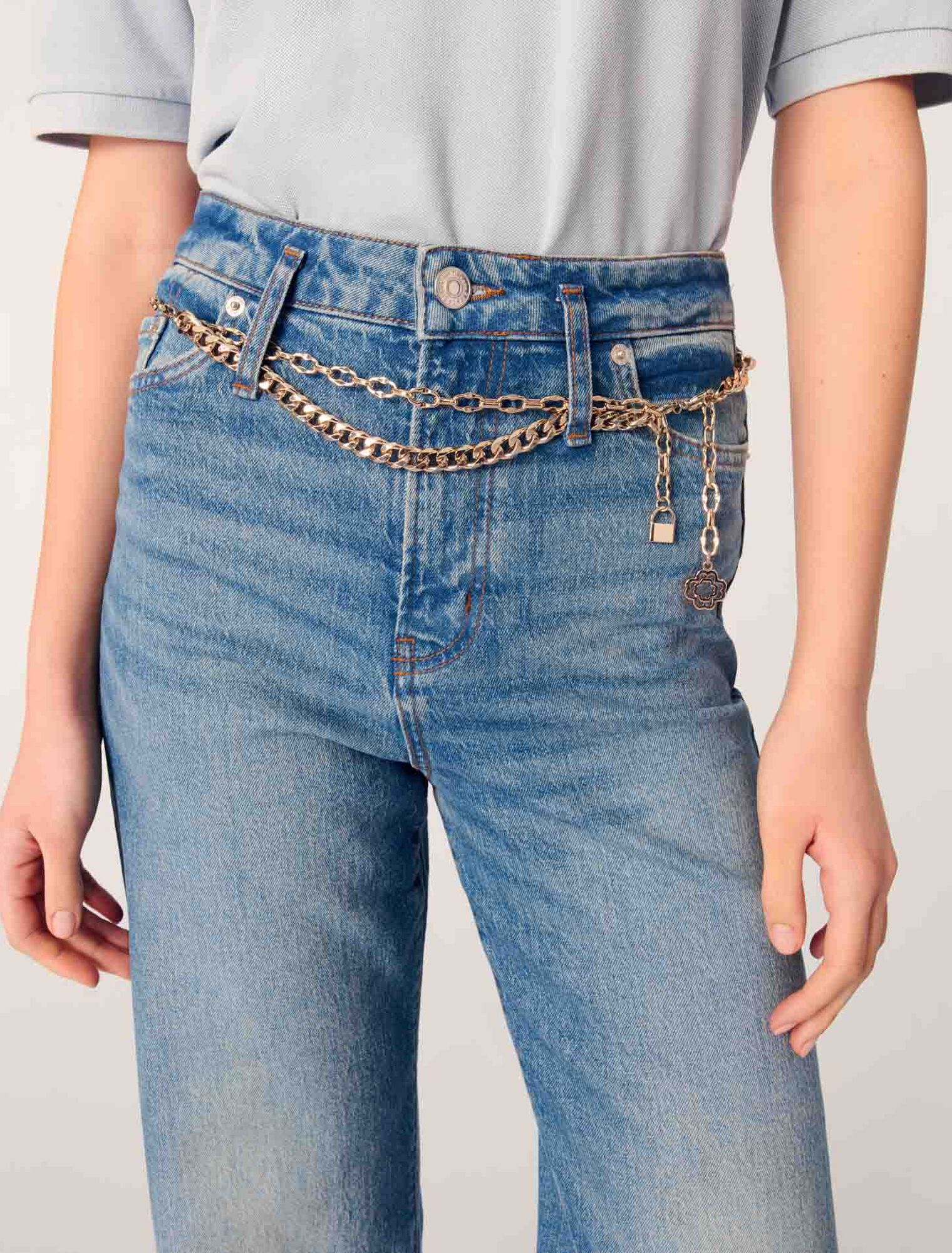 Jean à ceinture maillons