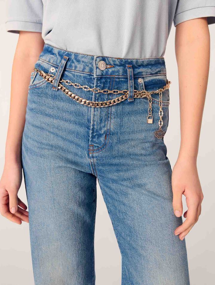 Jean à ceinture maillons