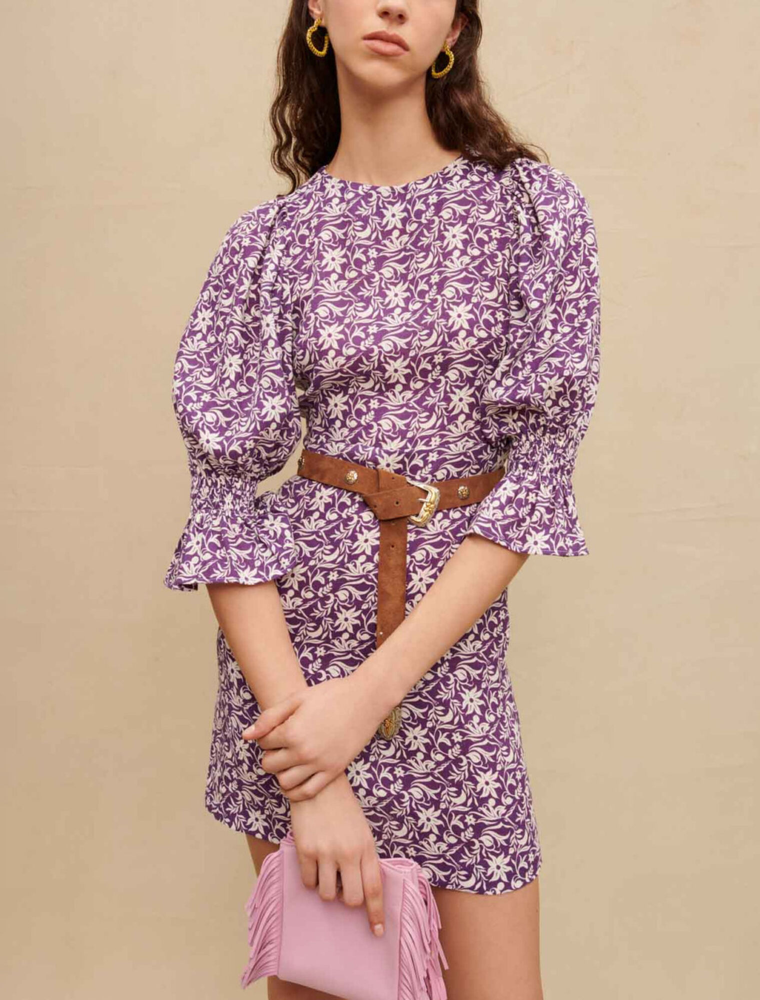 Robe courte imprimé fleuri