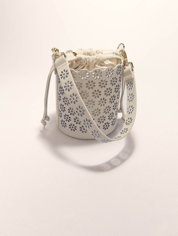 Sac seau en cuir perforé