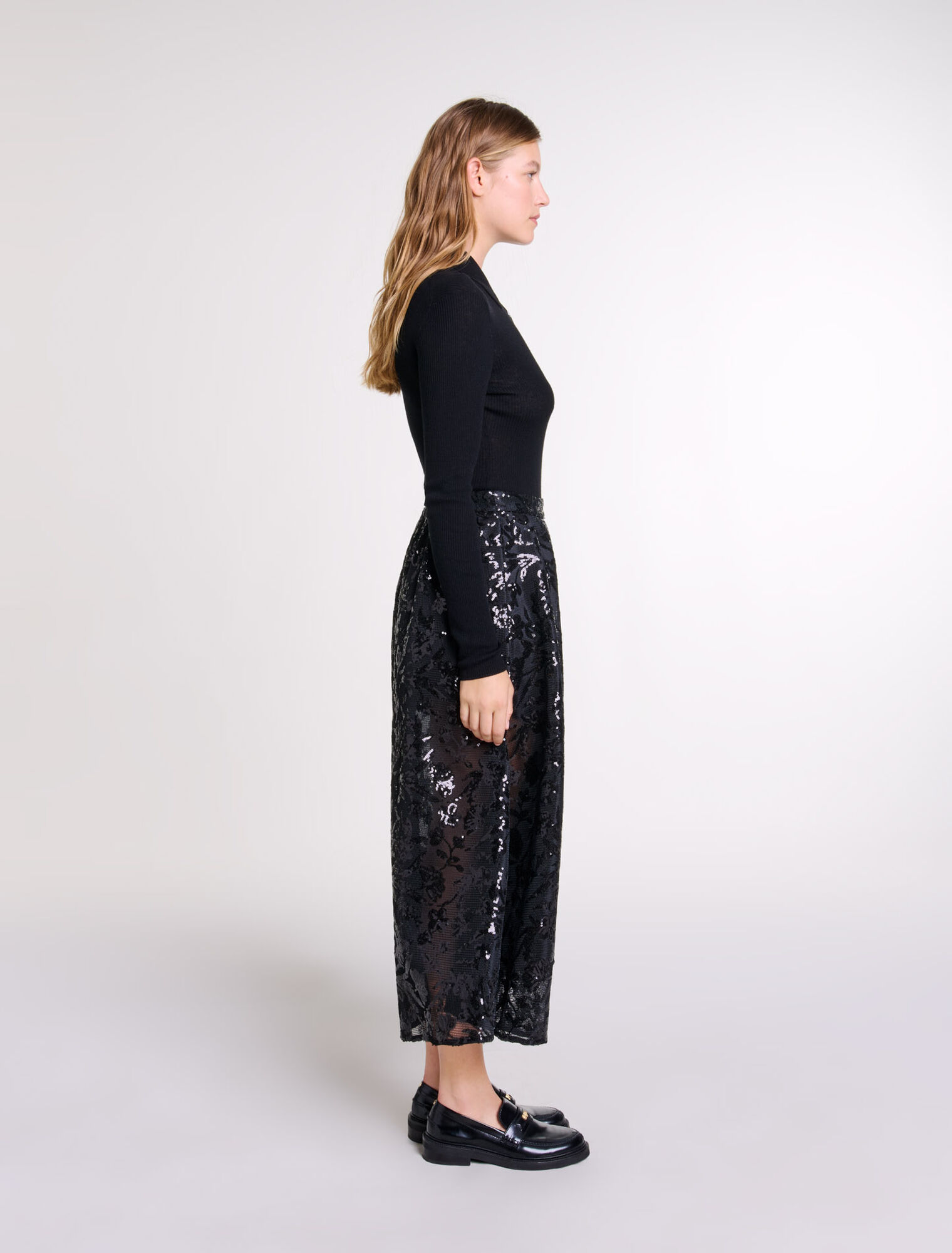 Jupe longue à sequins