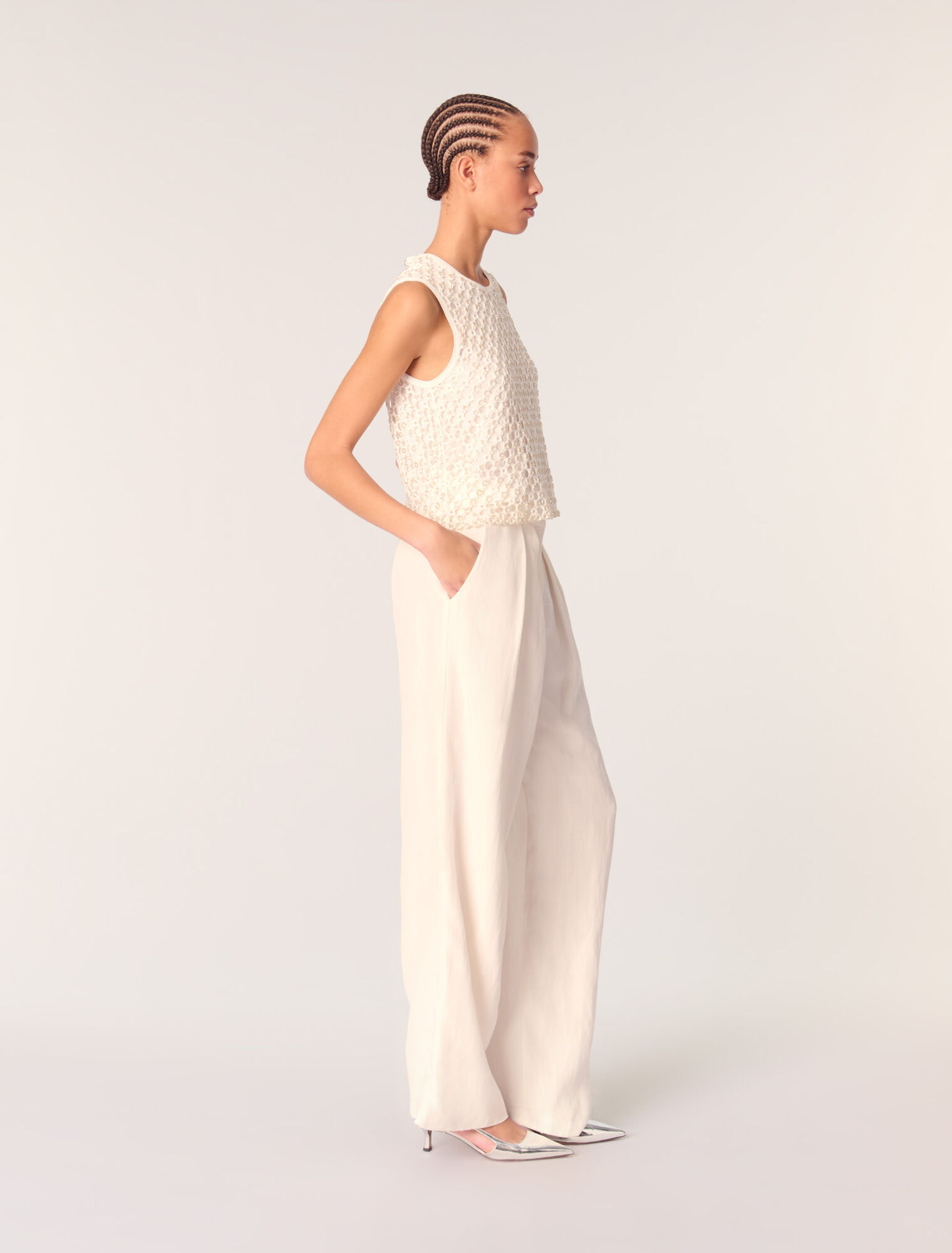 Top en crochet avec perles