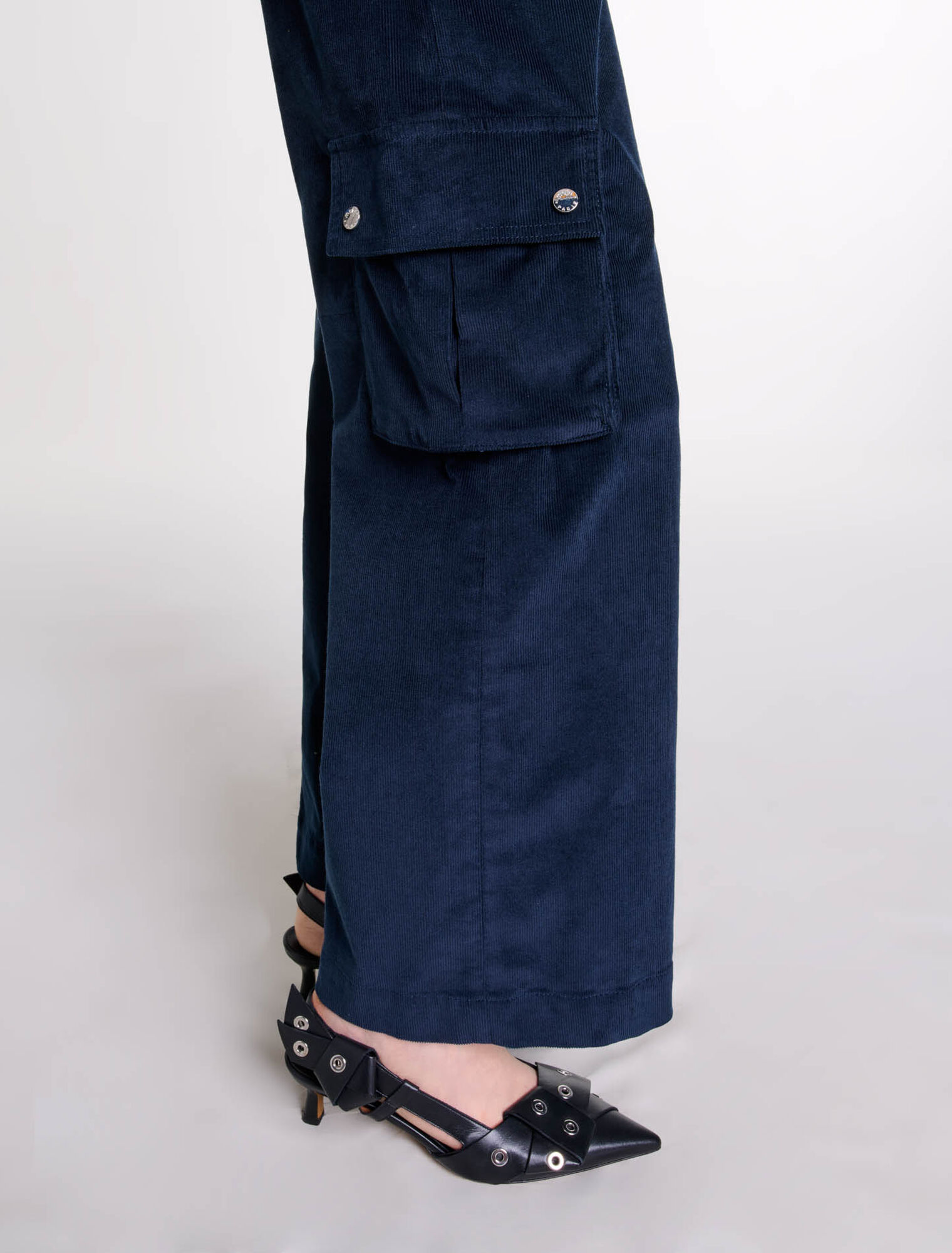 Pantalon cargo en velours