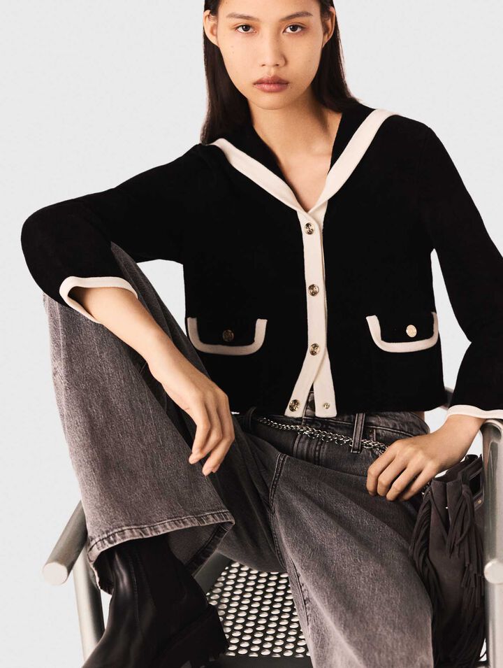Cardigan effet velours