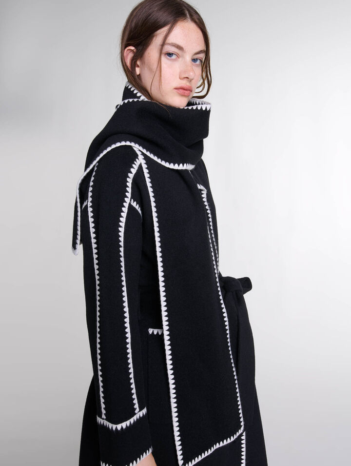 Manteau bicolore double face