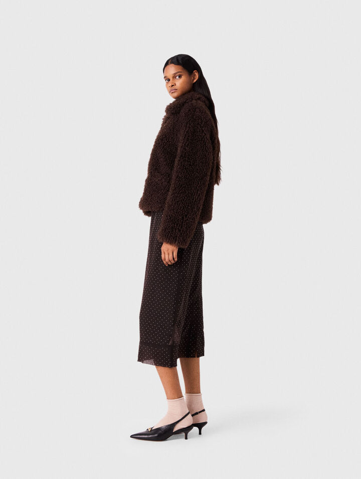 Manteau court &agrave; bouclette