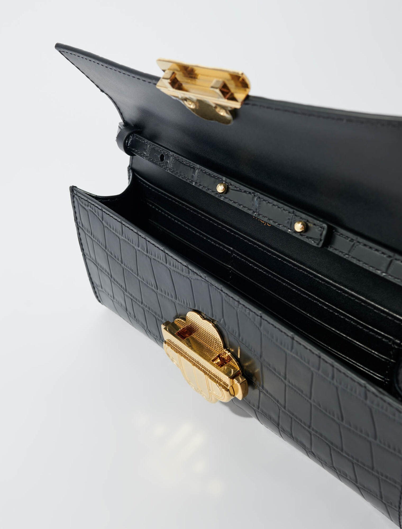 Sac en cuir embossé croco