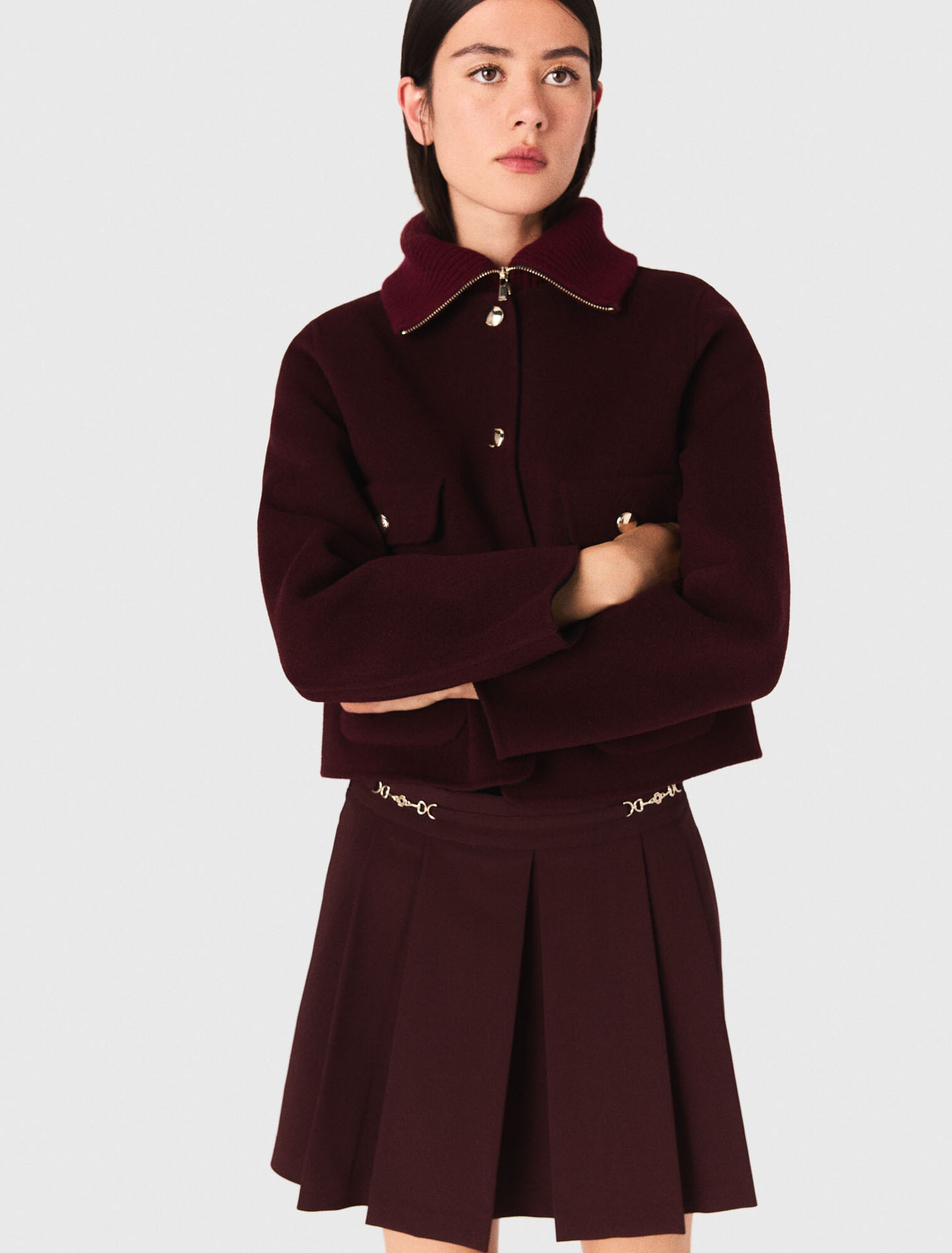 Veste courte double face reversible