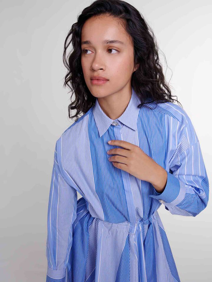 Robe longue loose à rayures 
