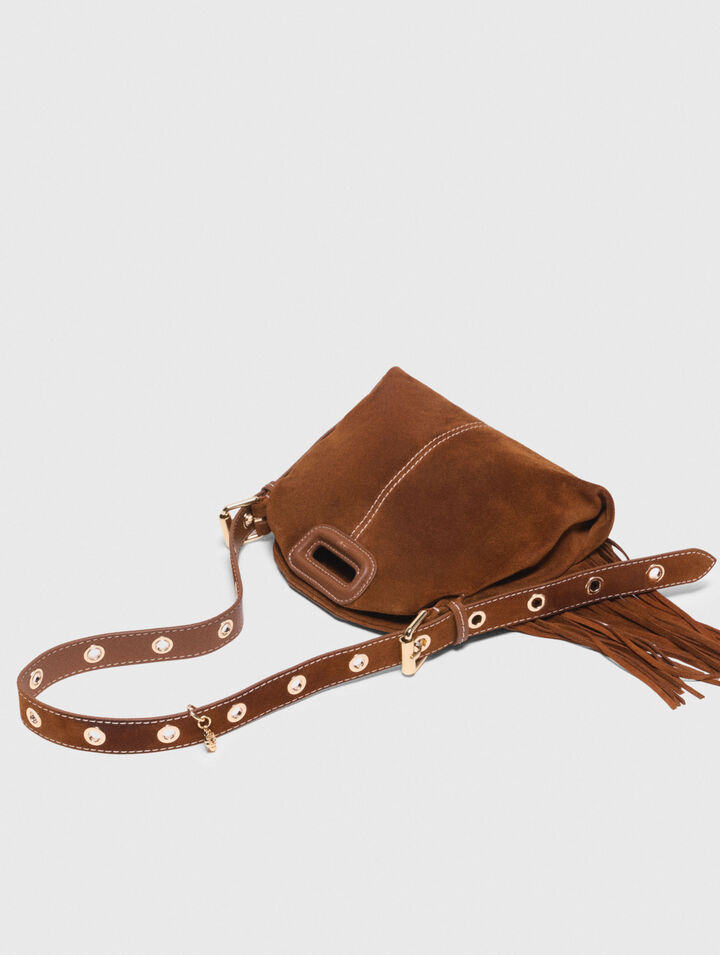 Sac Miss M mini en suède surpiquée