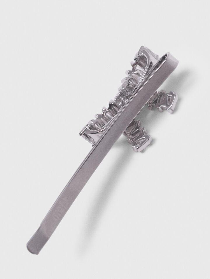 Barette nœud à strass