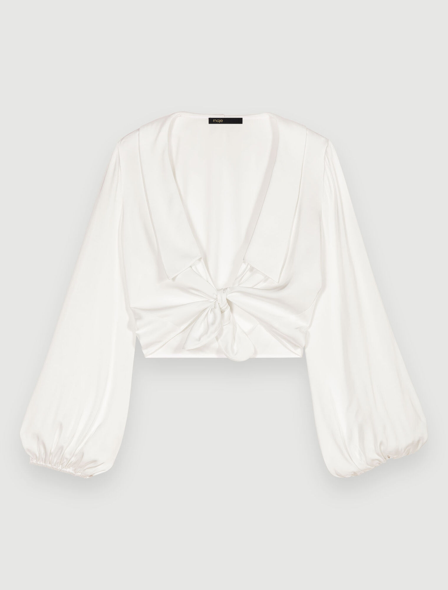 Chemise satinée nouée