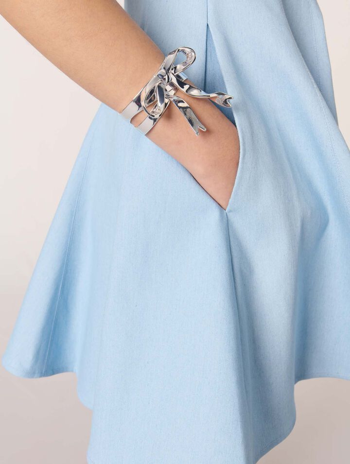 Robe courte évasée en coton