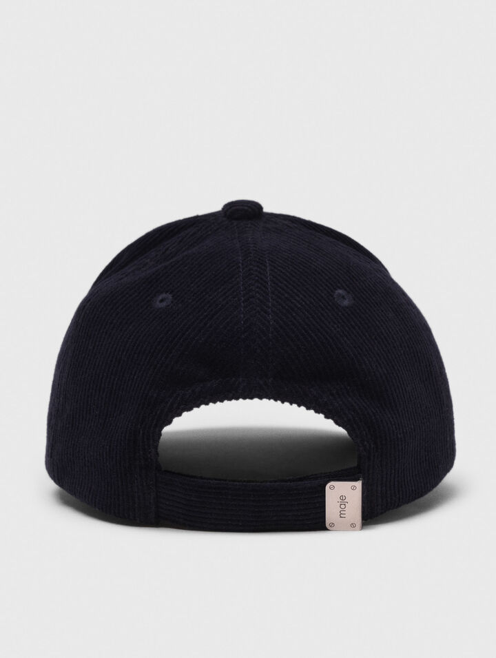 Casquette en velours côtelé