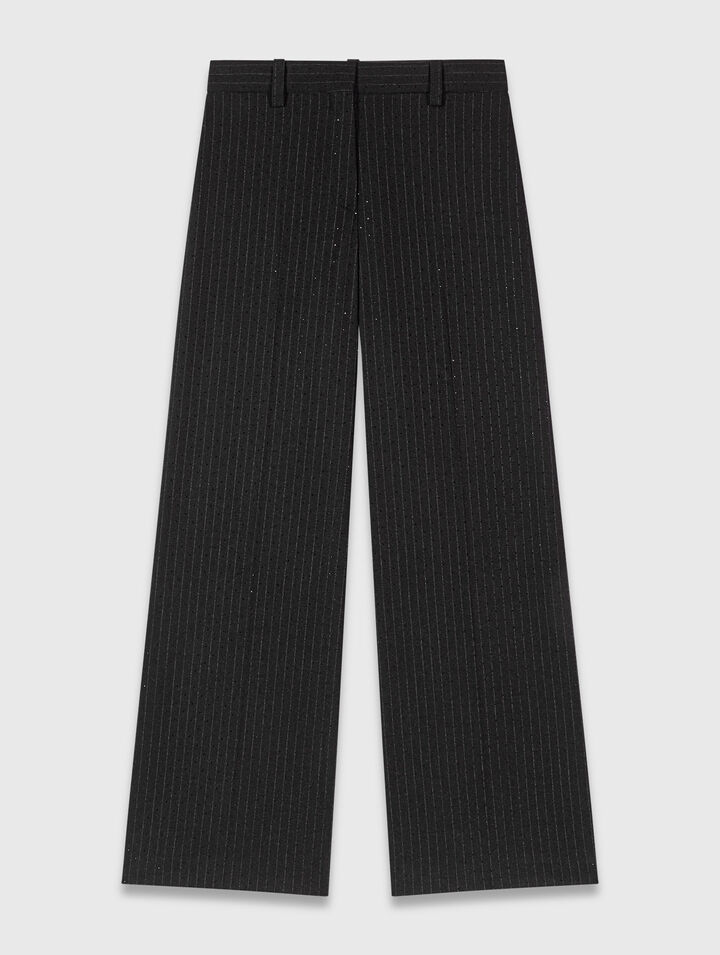 Pantalon tailleur à strass
