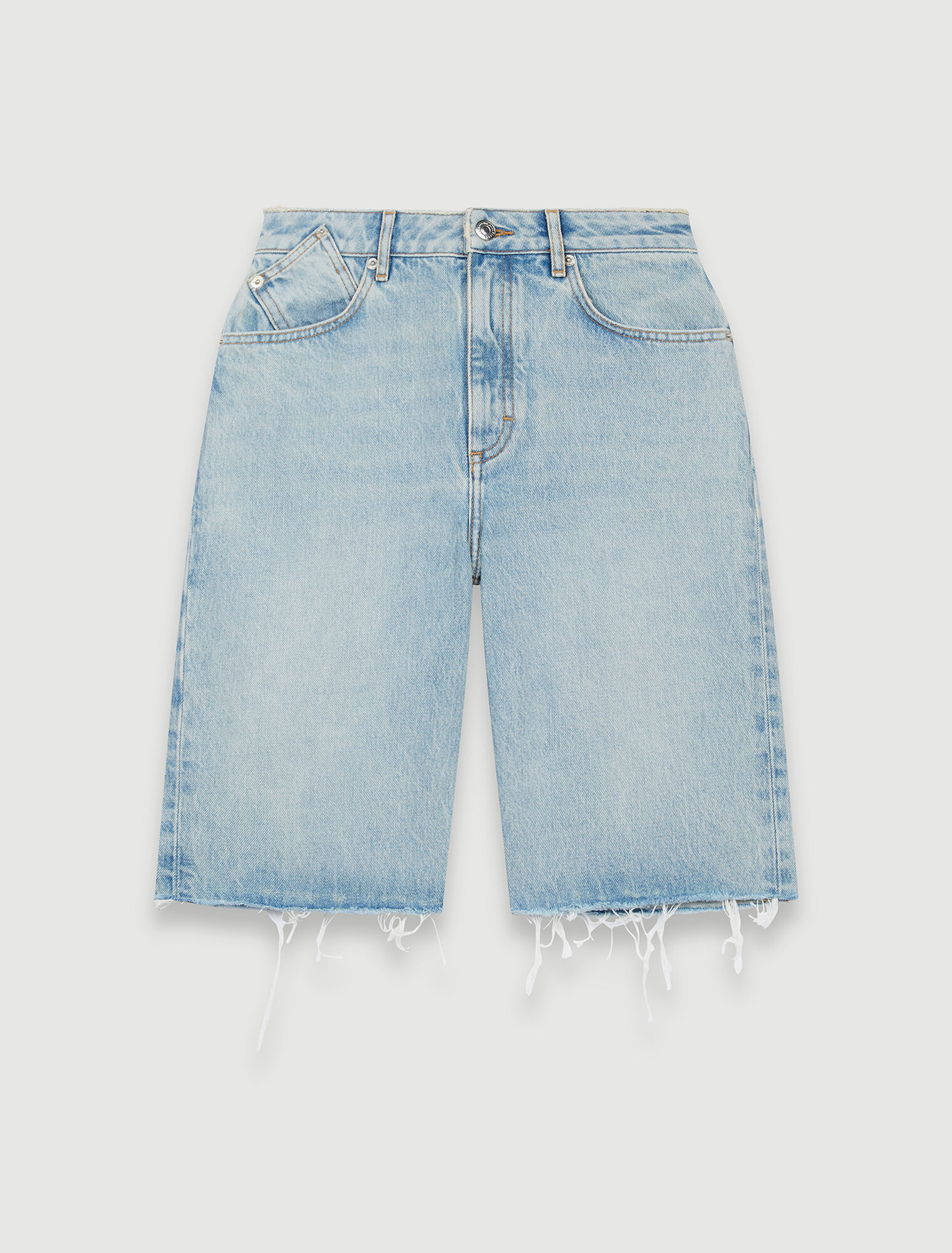 Bermuda droit en jean