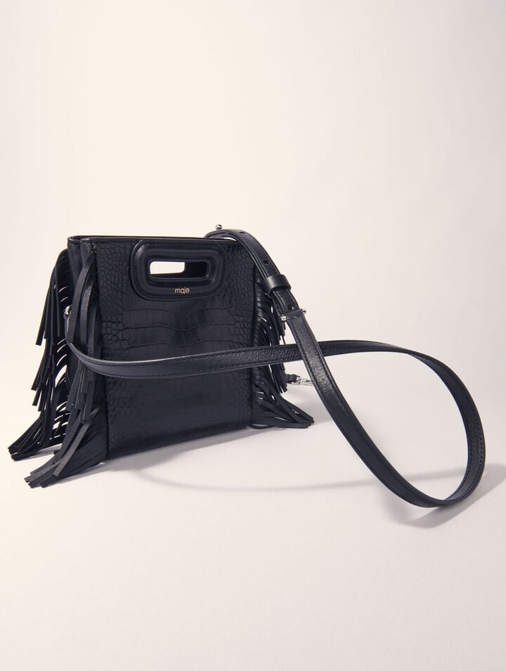Sac M Mini en cuir effet croco
