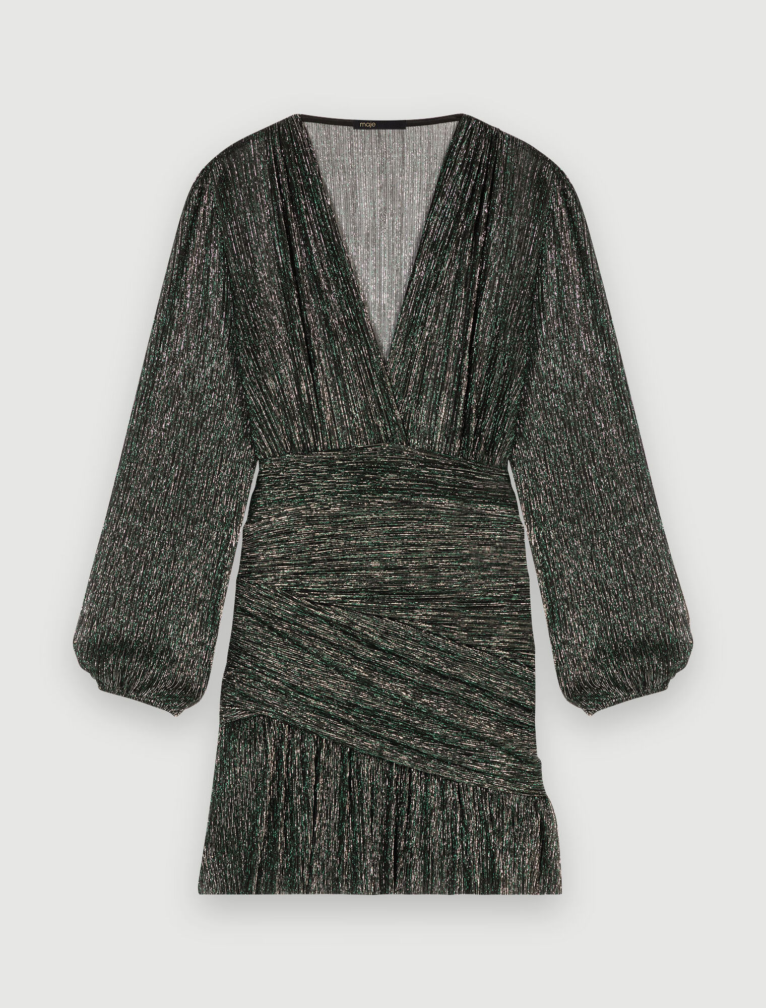Robe courte fibres métallisées