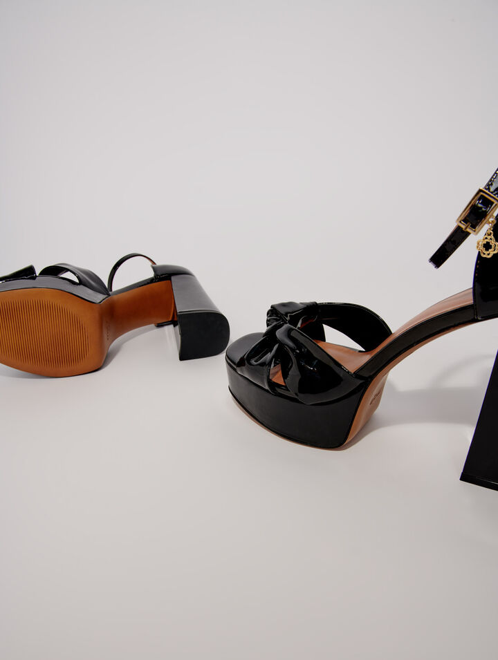 Sandales en cuir à plateforme