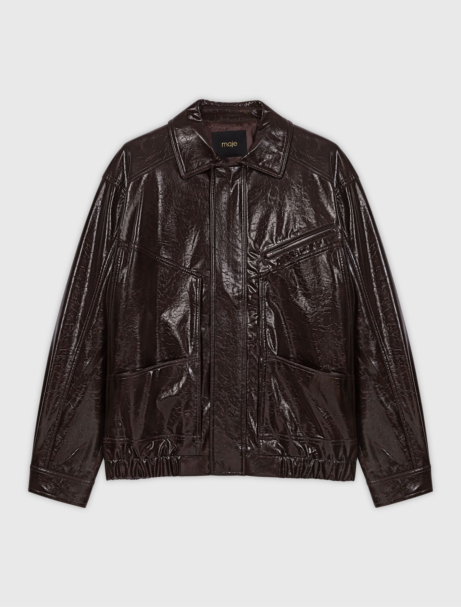 Veste simili cuir craquelé