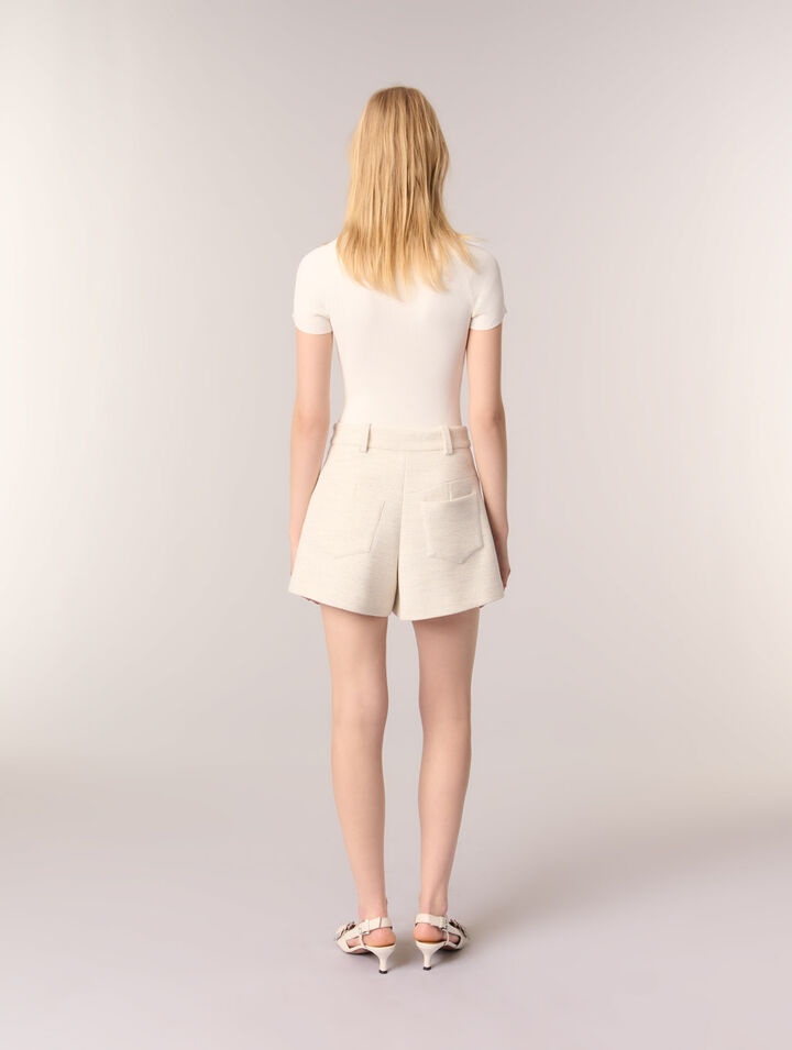 Short en tweed et lurex