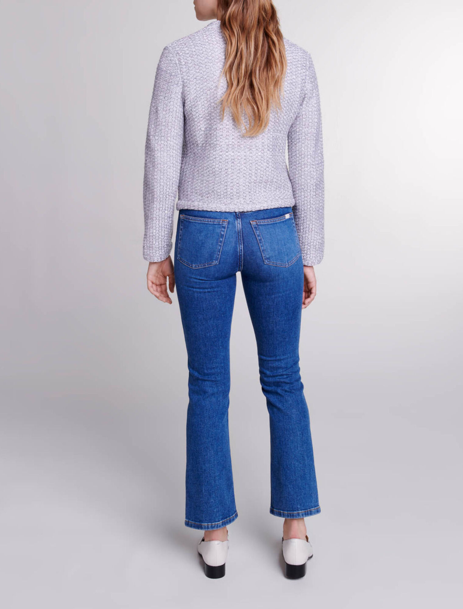 Cardigan en maille effet tweed