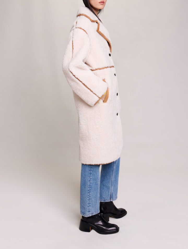 Manteau long patchwork