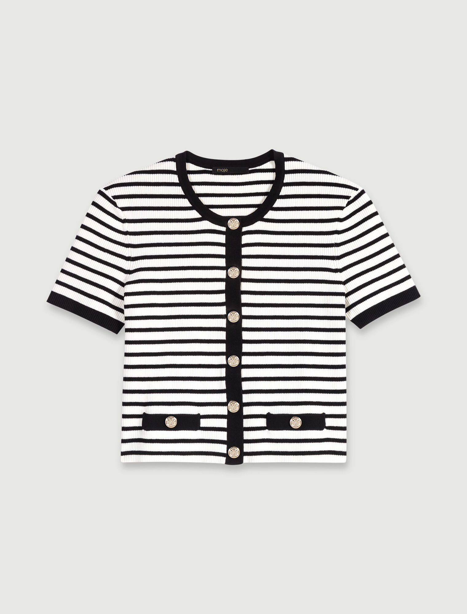 Cardigan en maille manches courtes