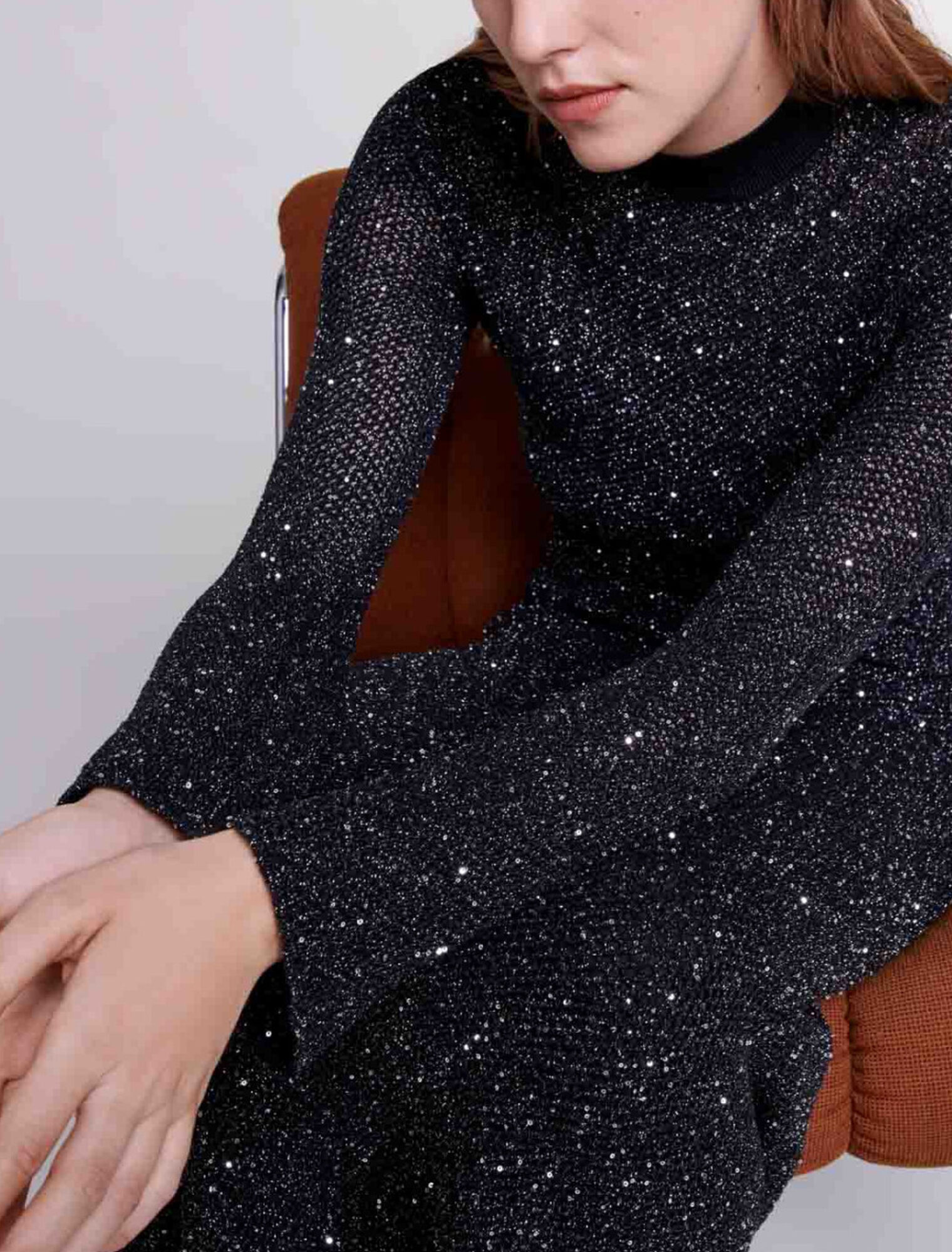Robe longue en maille