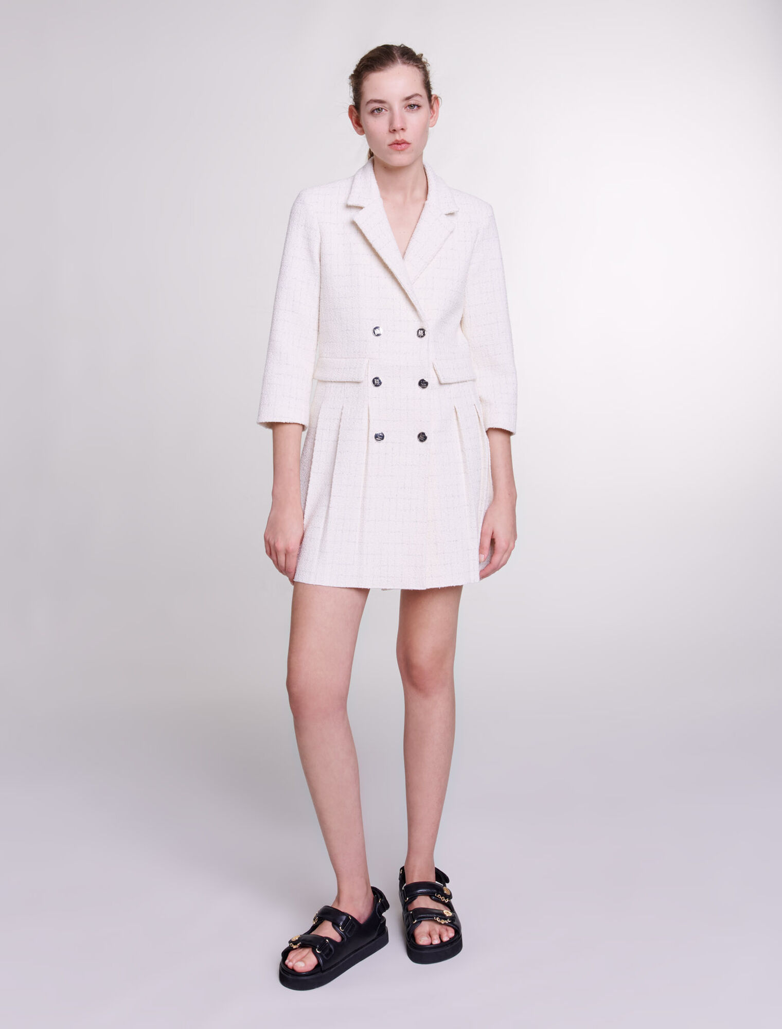 Robe courte boutonnée