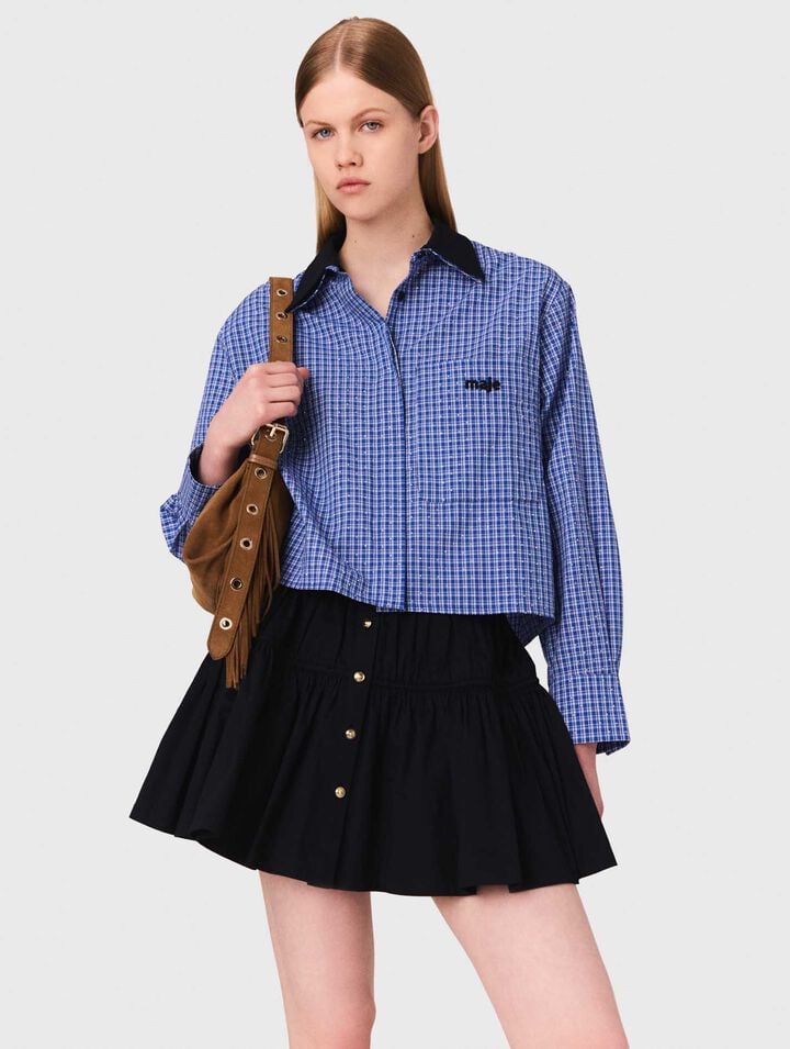 Chemise strassée avec col amovible