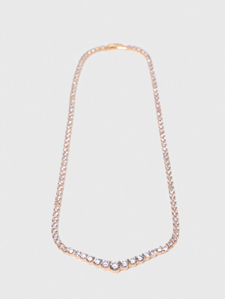 Collier cascade de strass