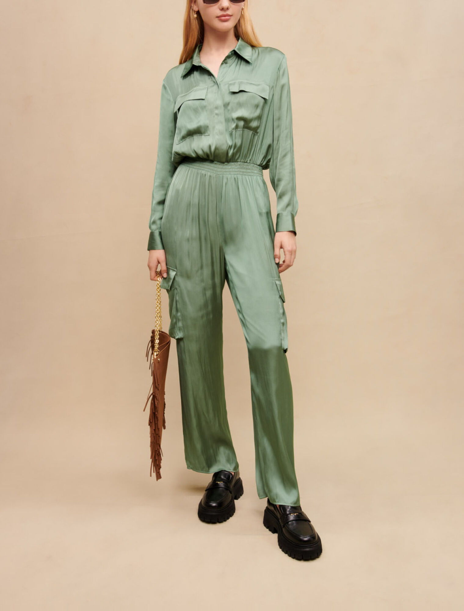 Combinaison pantalon satinée