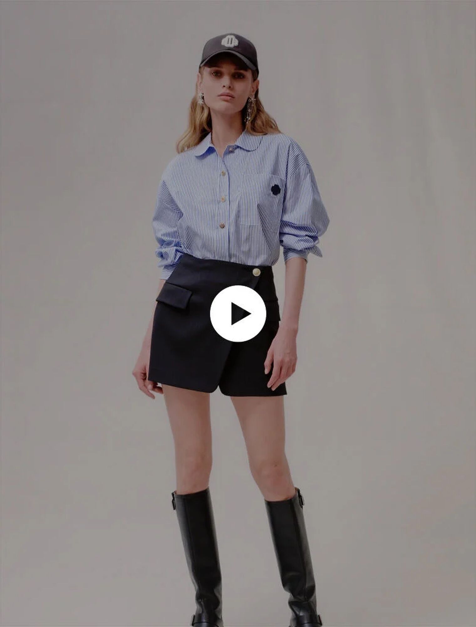 Jupe portefeuille asymétrique