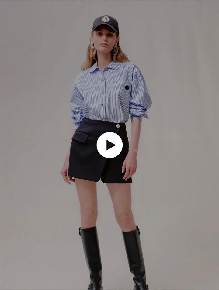 Jupe portefeuille asymétrique