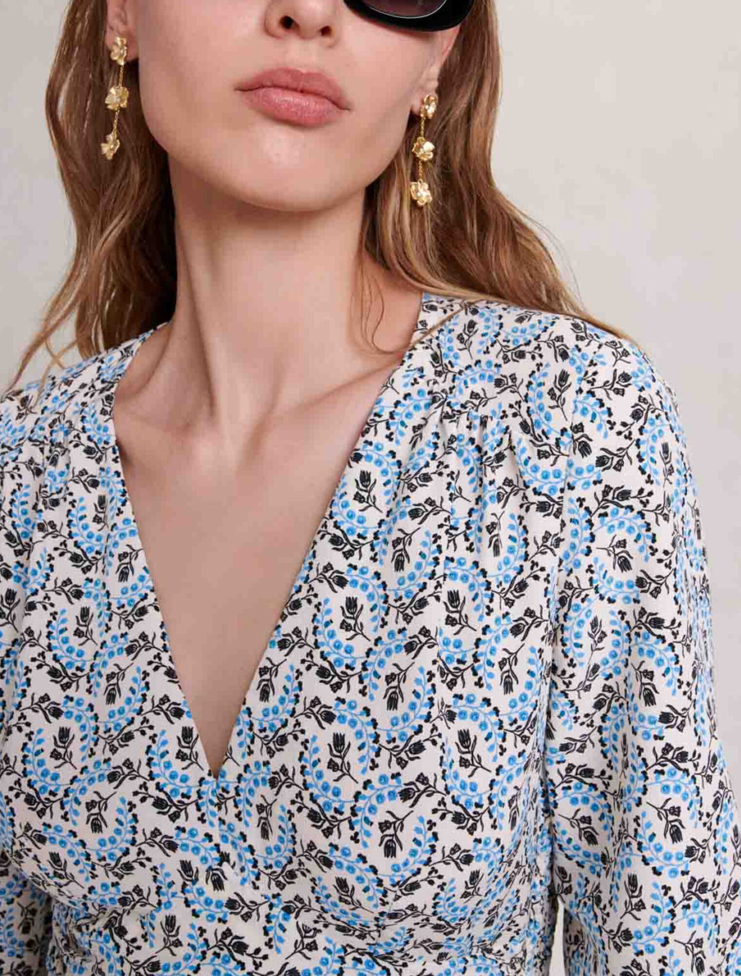 Robe courte en crêpe