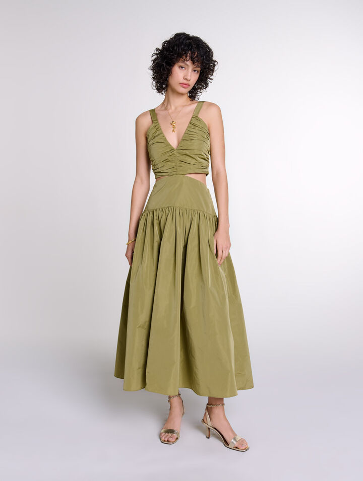 Robe en taffetas ajourée