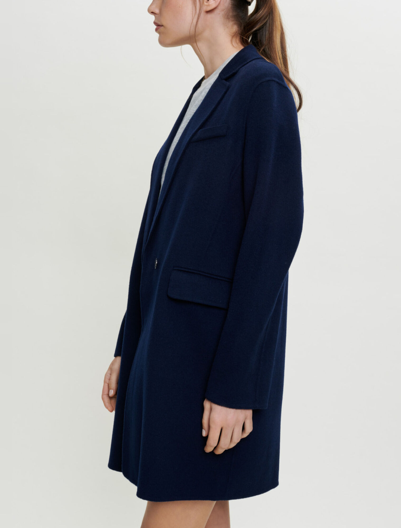 Manteau en double face façon veste