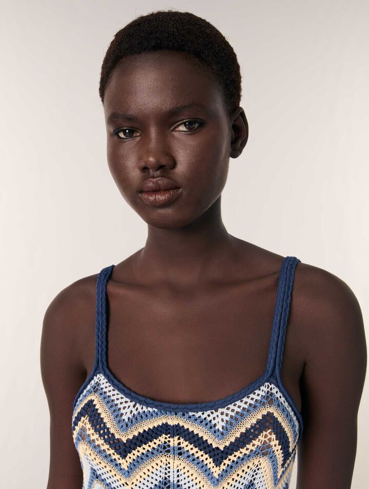 Robe longue en crochet