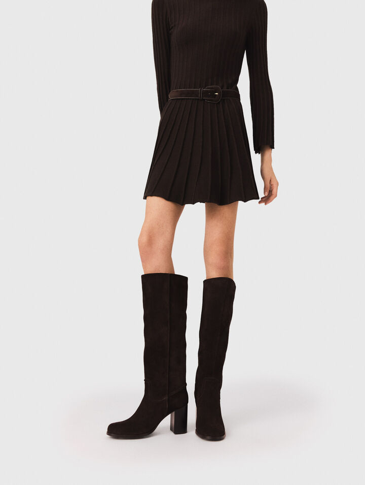 Bottes &agrave; talons en su&egrave;de