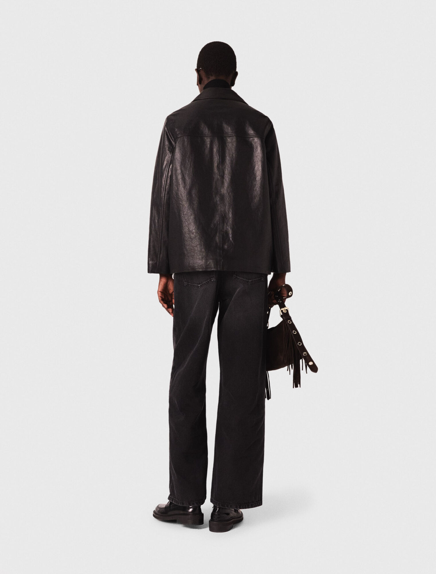 Veste en cuir matelassé 