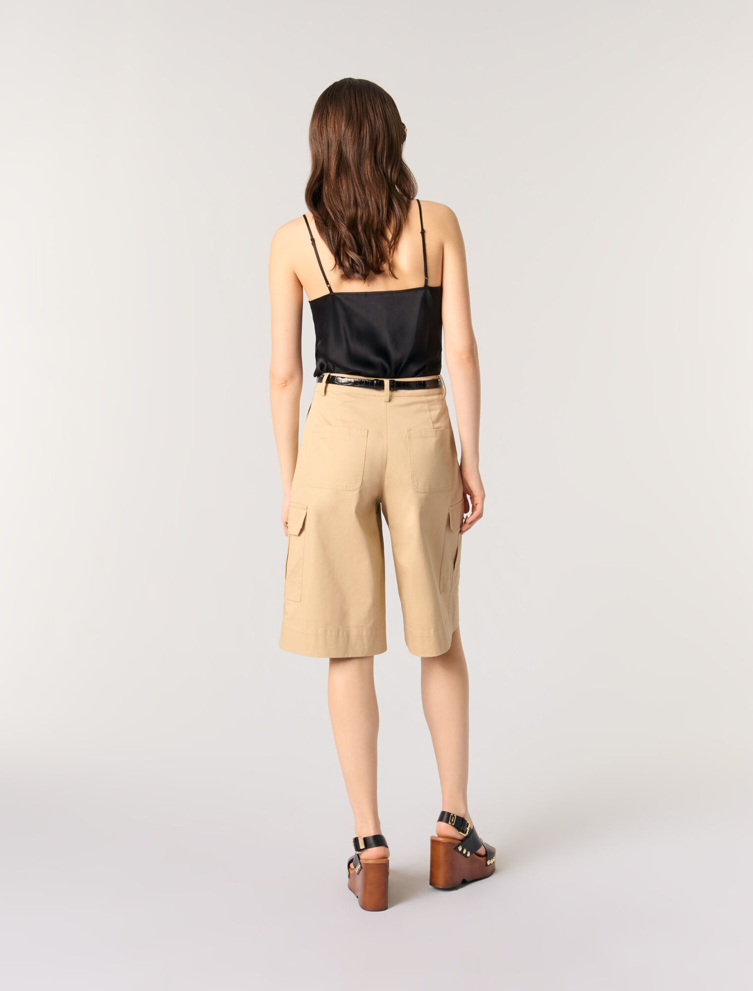Top en satin de soie et dentelles