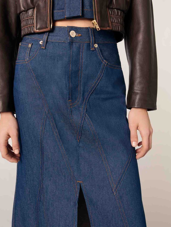 Jupe longue en denim