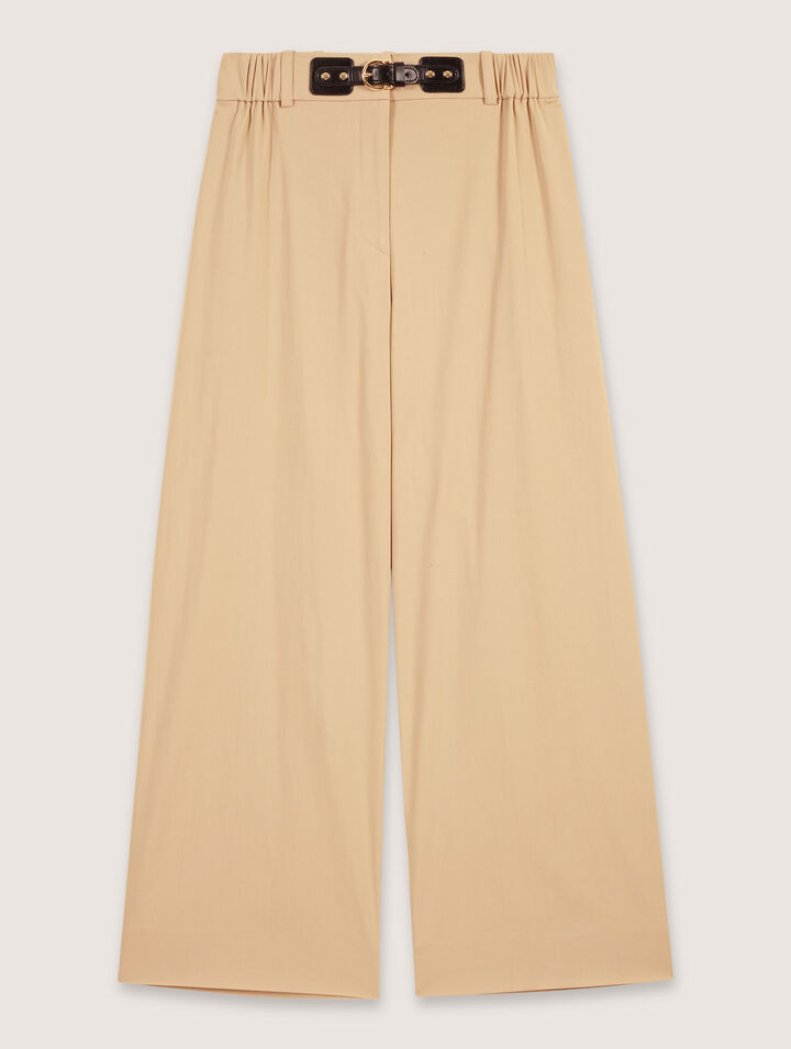 Pantalon large en coton