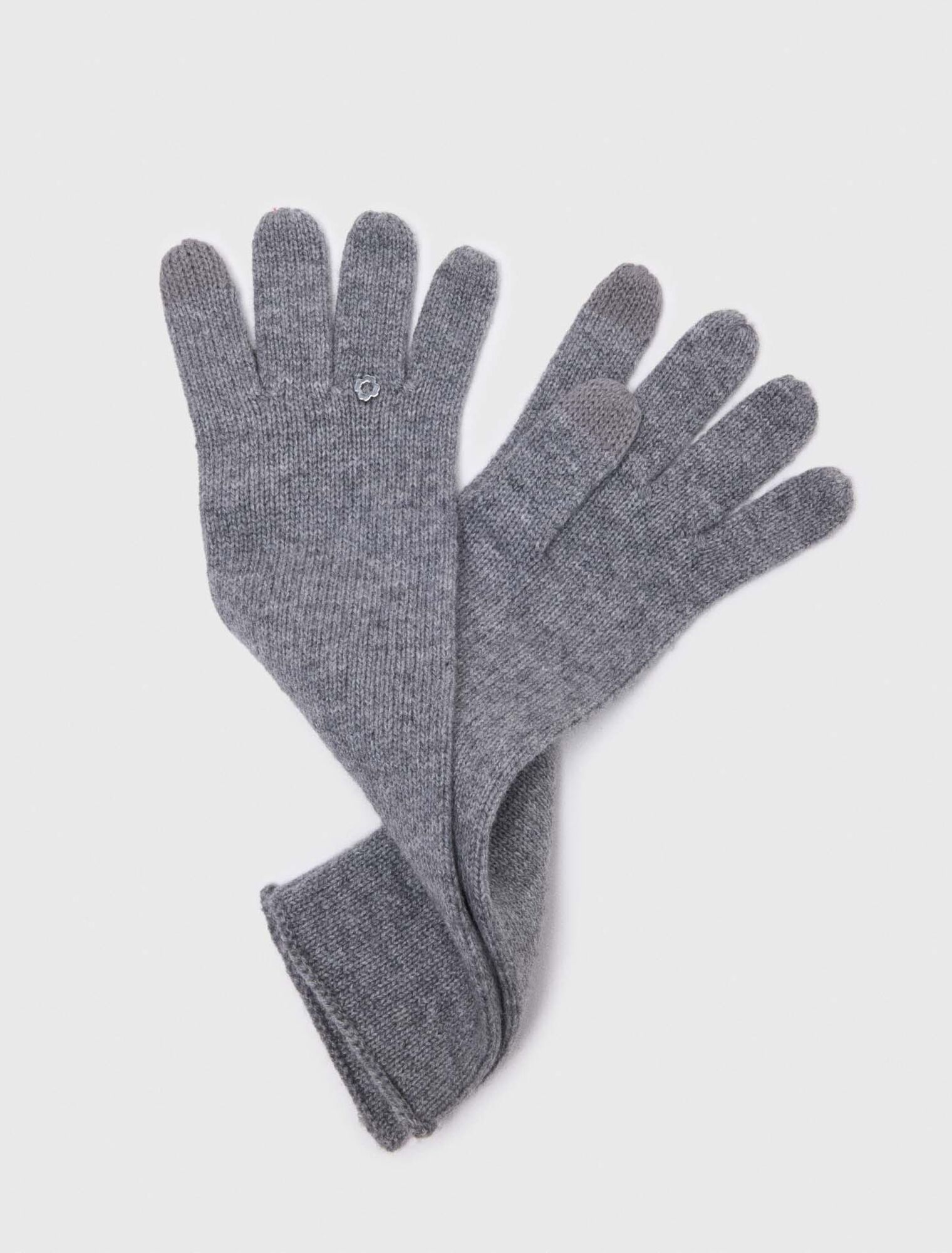 Gants longs en laine et cachemire