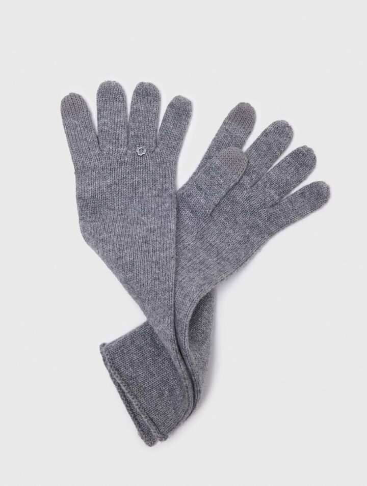 Gants longs en laine et cachemire