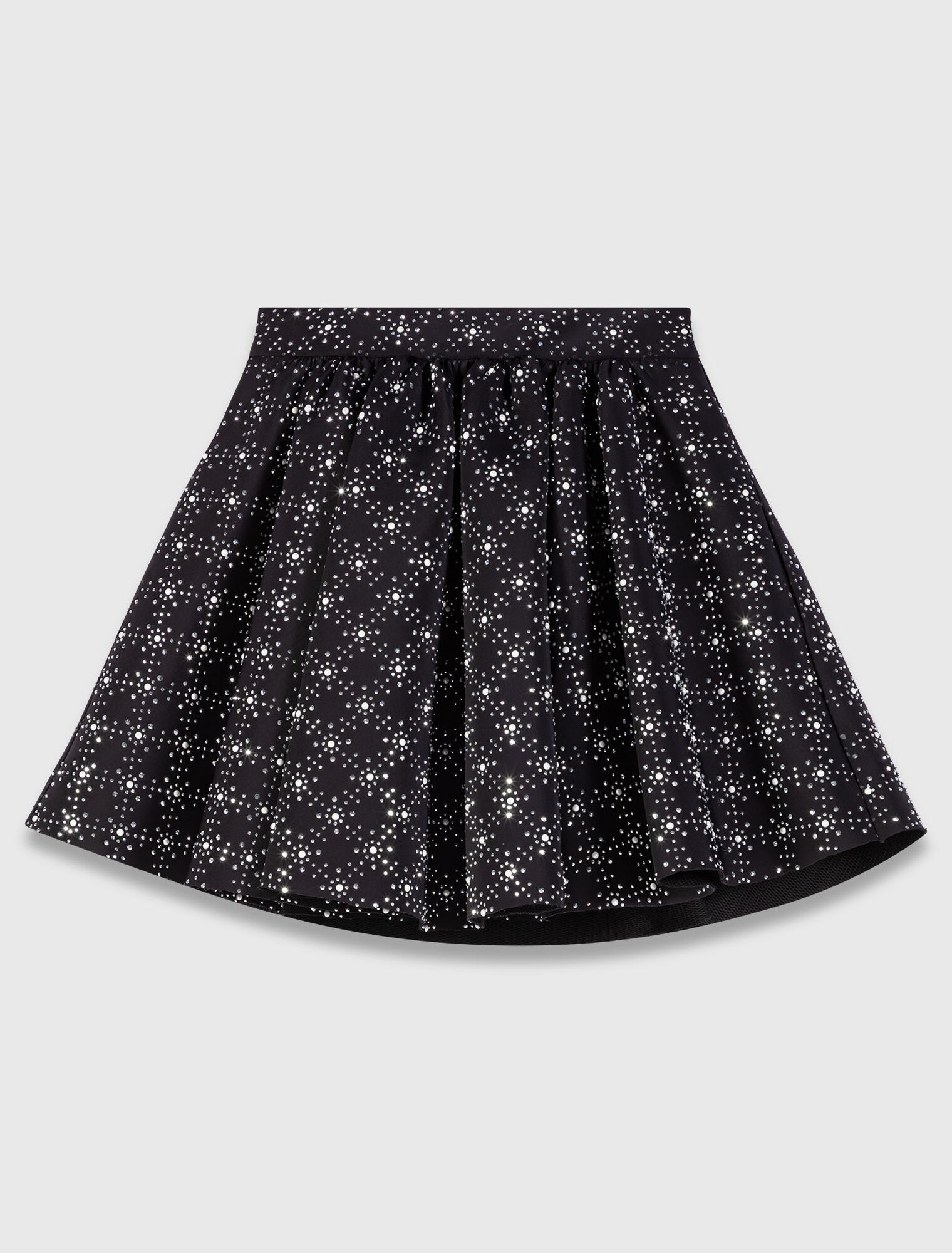 Jupe patineuse à perles et strass